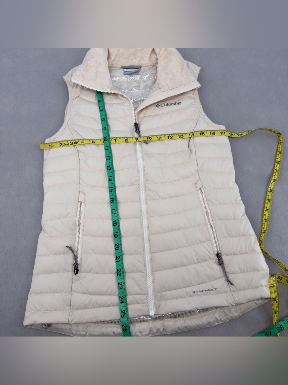 Columbia Omni Heat Cream Puffer Vest Small Womens - Picture 4 of 6